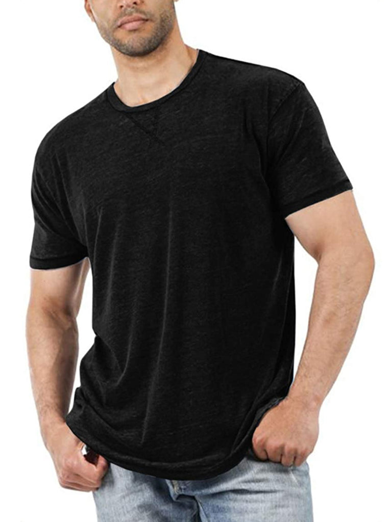 Pure Color Casual T-Shirt - Amamble