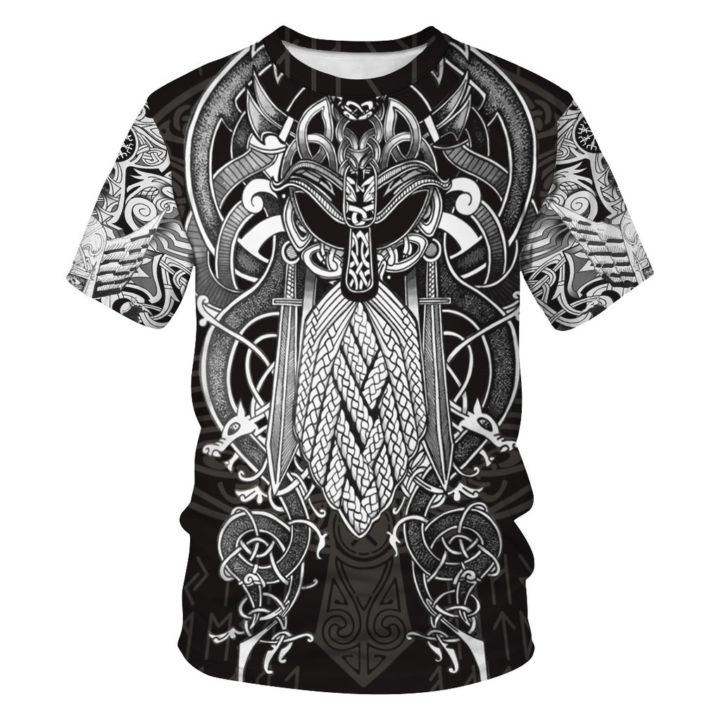 Viking Myth 3D Short-Sleeved T-Shirt - Amamble