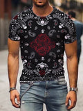 Men's Print Short Sleeves Casual T-shirt 21 - Amamble