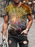 Men's Abstract Painting Short Sleeves T-shirt 23 - Amamble