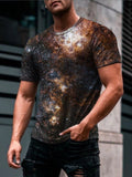 Men's Abstract Painting Short Sleeves T-shirt 31 - Amamble