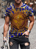 Men's Abstract Painting Short Sleeves T-shirt 35