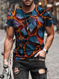 Men's Abstract Painting Short Sleeves T-shirt 36