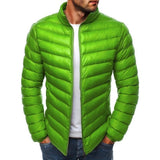 Men's Pure Color Simple Fashion Warm Thick Coat - Amamble