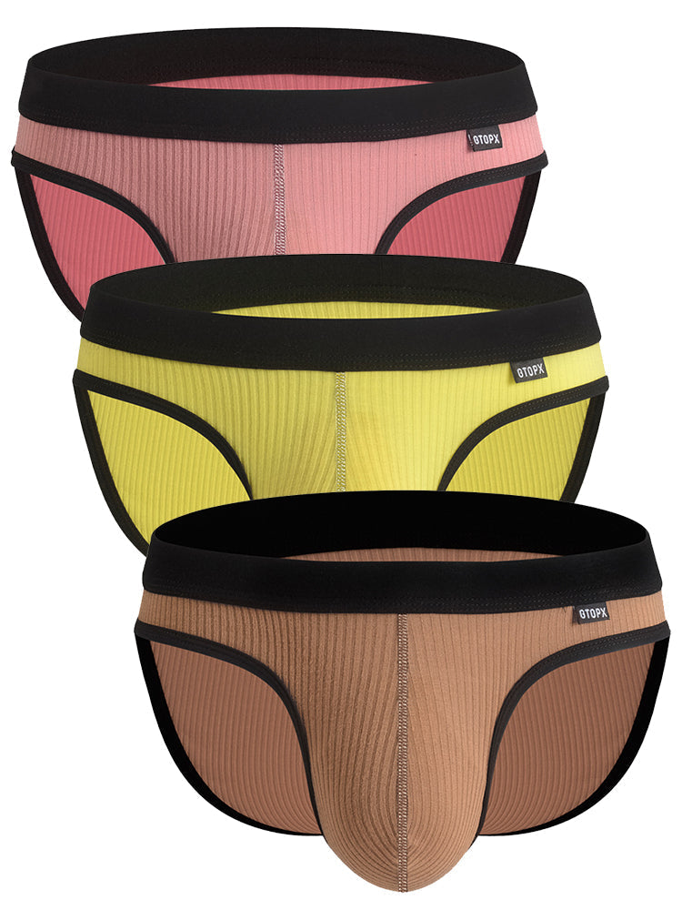 3 Pack Low Rise Soft Briefs With Support Pouch