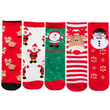 Baby Christmas Santa Claus Elk 100%Cotton Socks - Amamble