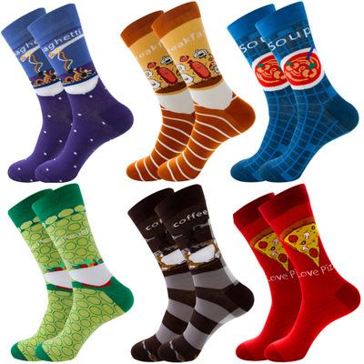Couple models 6 Pieces Dress Cool Colorful Fancy Socks - Amamble