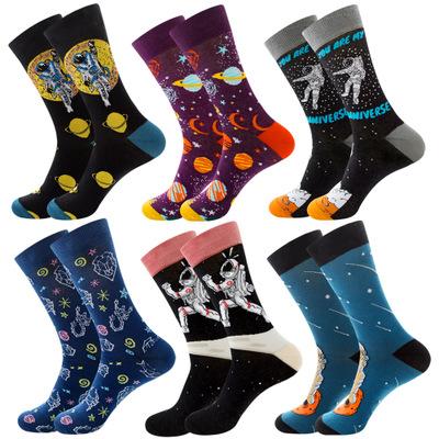 Couple models 6 Pieces Dress Cool Colorful Fancy Socks - Amamble